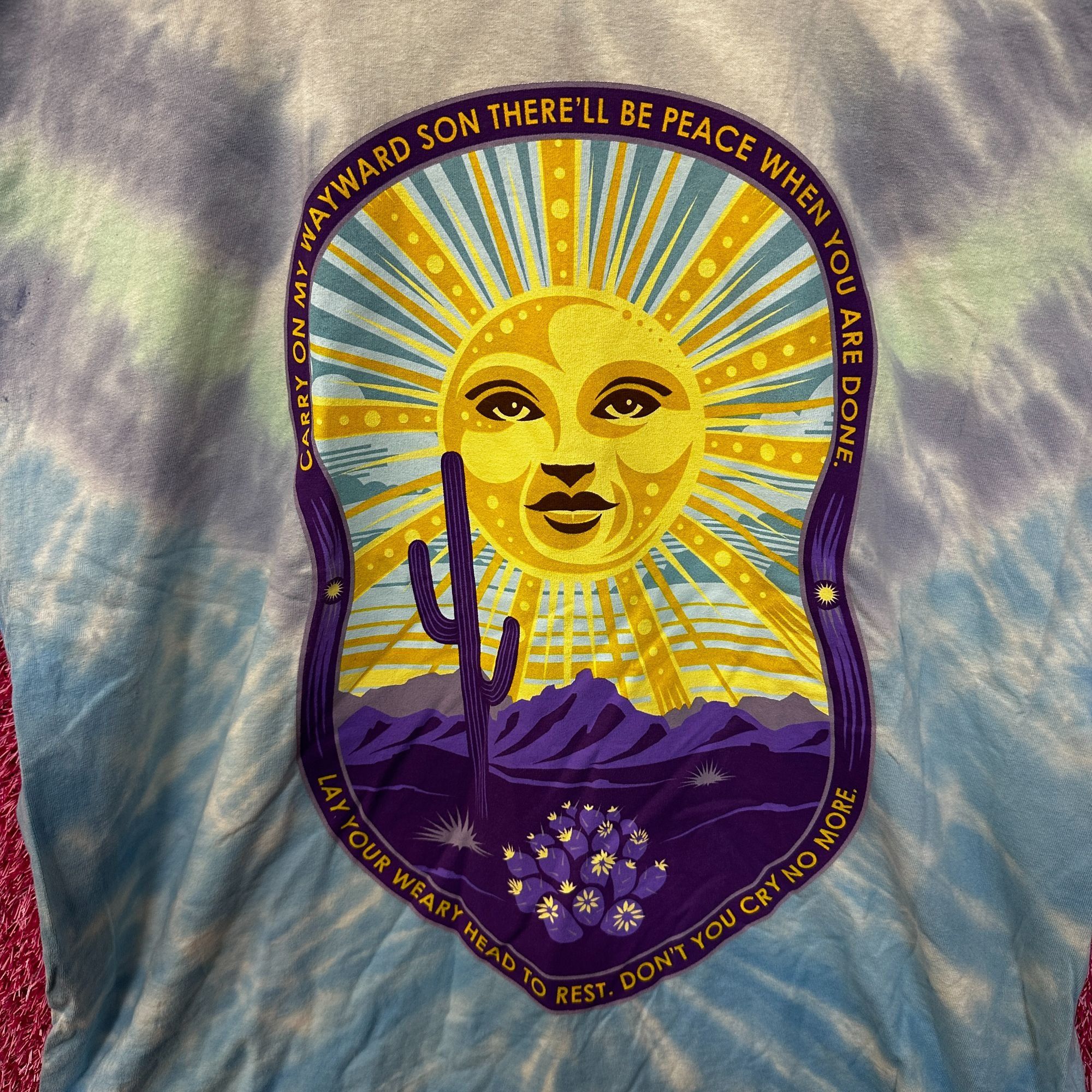 Urban Outfitters Kansas Carry On My Wayword Son Lyrircs Tie Dye Tshirt 2xl Size US XXL / EU 58 / 5 - 2 Thumbnail