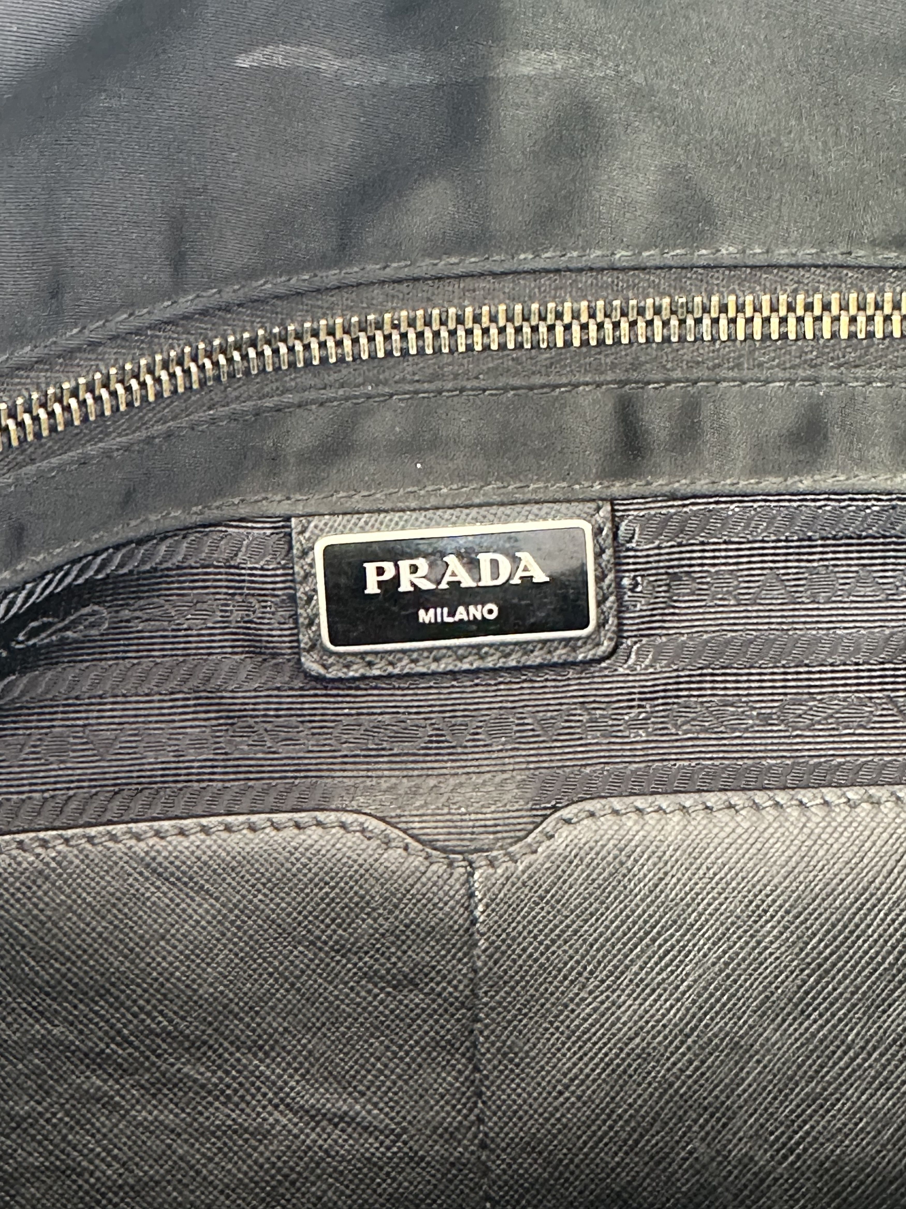 Prada Prada Black Nylon Flap Messenger Bag Size ONE SIZE - 7 Thumbnail