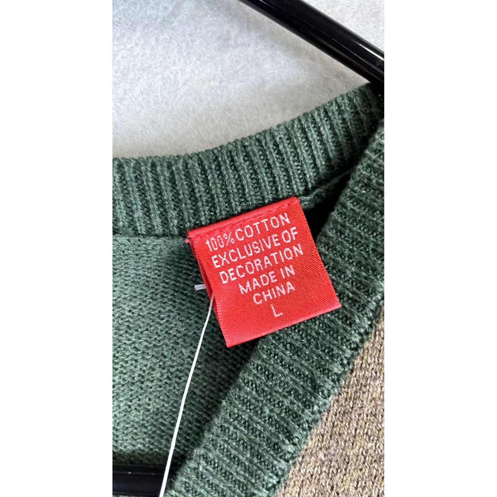 Izod IZOD Vest Mens Large Green Argyle V-Neck Cotton Knit Preppy Casual Golf Sleeveless Pullover Size US L / EU 52-54 / 3 - 7 Thumbnail