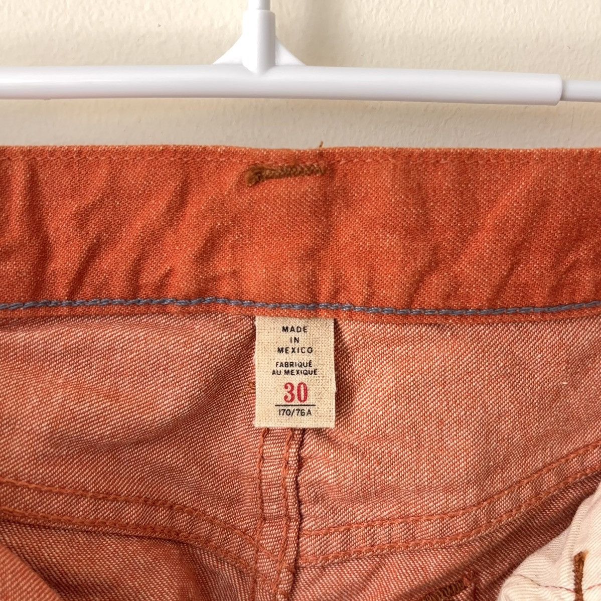 RRL Ralph Lauren Orange Pants High Boy Fit Tangerine Jean Japanese Denim Size US 30 / EU 46 - 5 Thumbnail