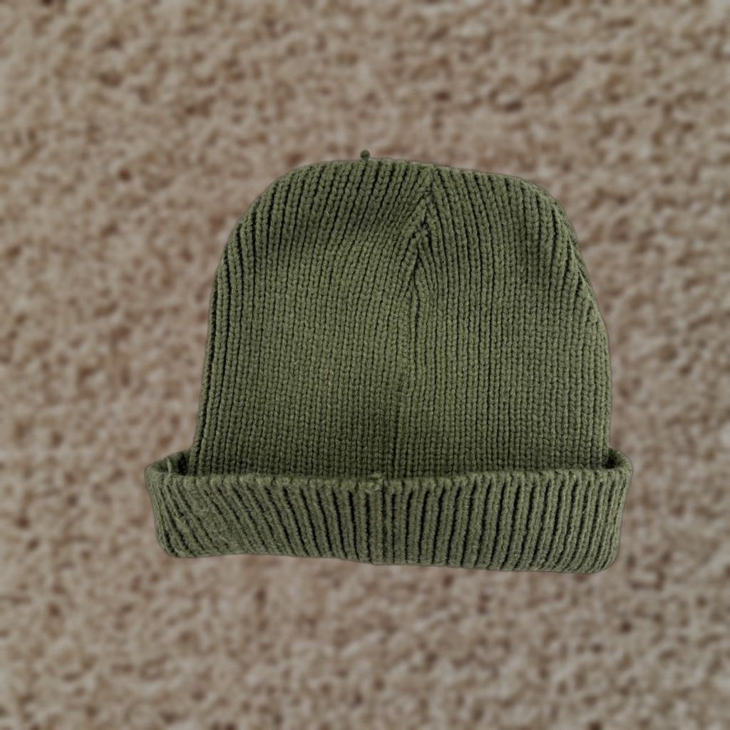 Vintage San Mar Beanie Adult One Size Green Knit 100% Acrylic Ski Snowboard Snow Size ONE SIZE - 1 Thumbnail