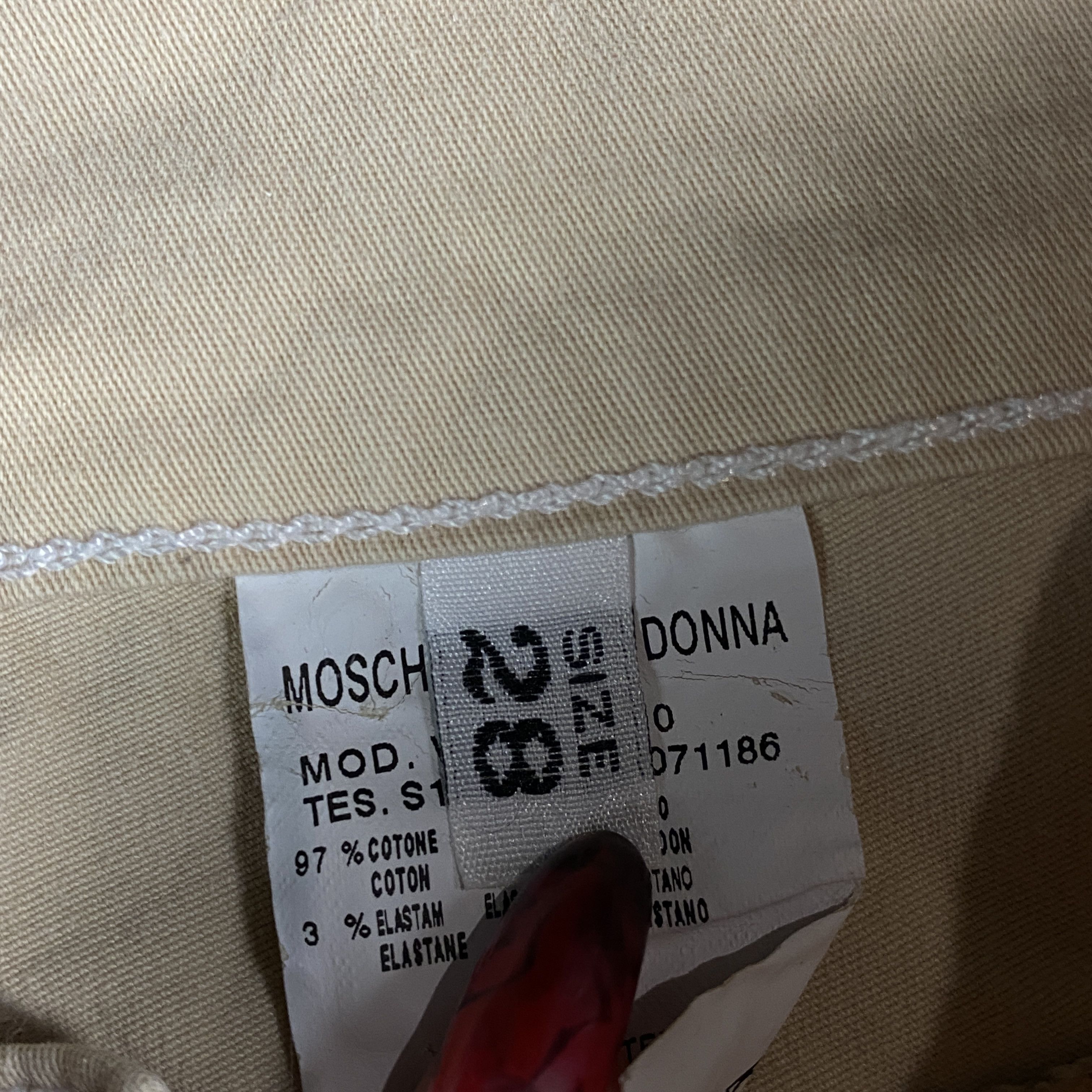 Moschino Women’s Classic Pants Moschino Size 28 Beige Size 28" / US 6 / IT 42 - 9 Thumbnail