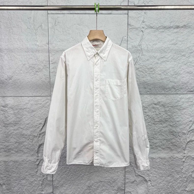 Prada Prada White Collared Long Sleeve Shirt - dmc Size US M / EU 48-50 / 2 - 1 Thumbnail