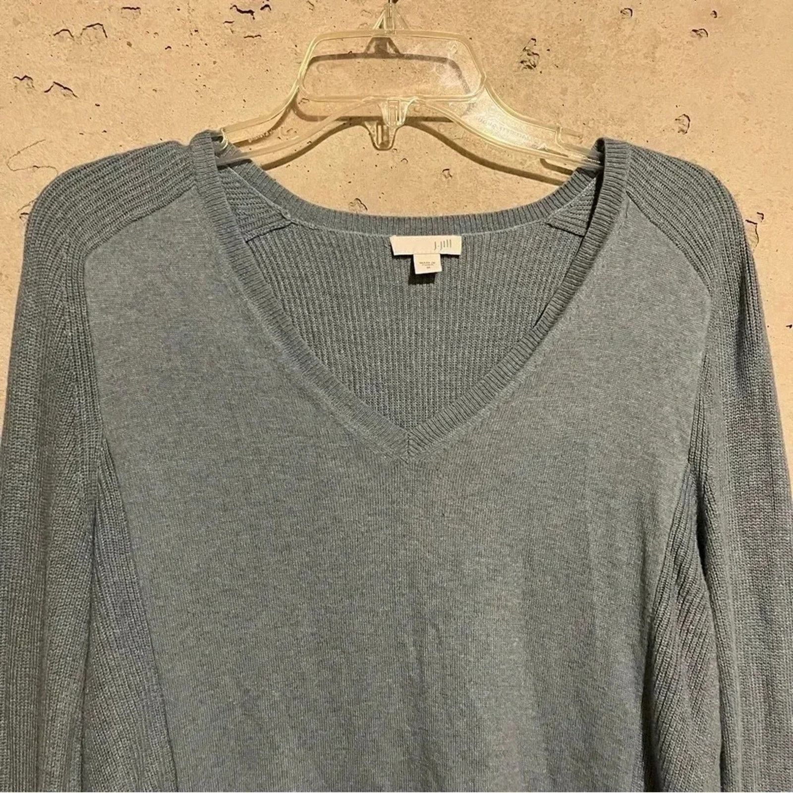 J. Jill J Jill Tunic Woman’s V Neck Long Sleeve Blue Sweater Sz M Size M / US 6-8 / IT 42-44 - 2 Thumbnail