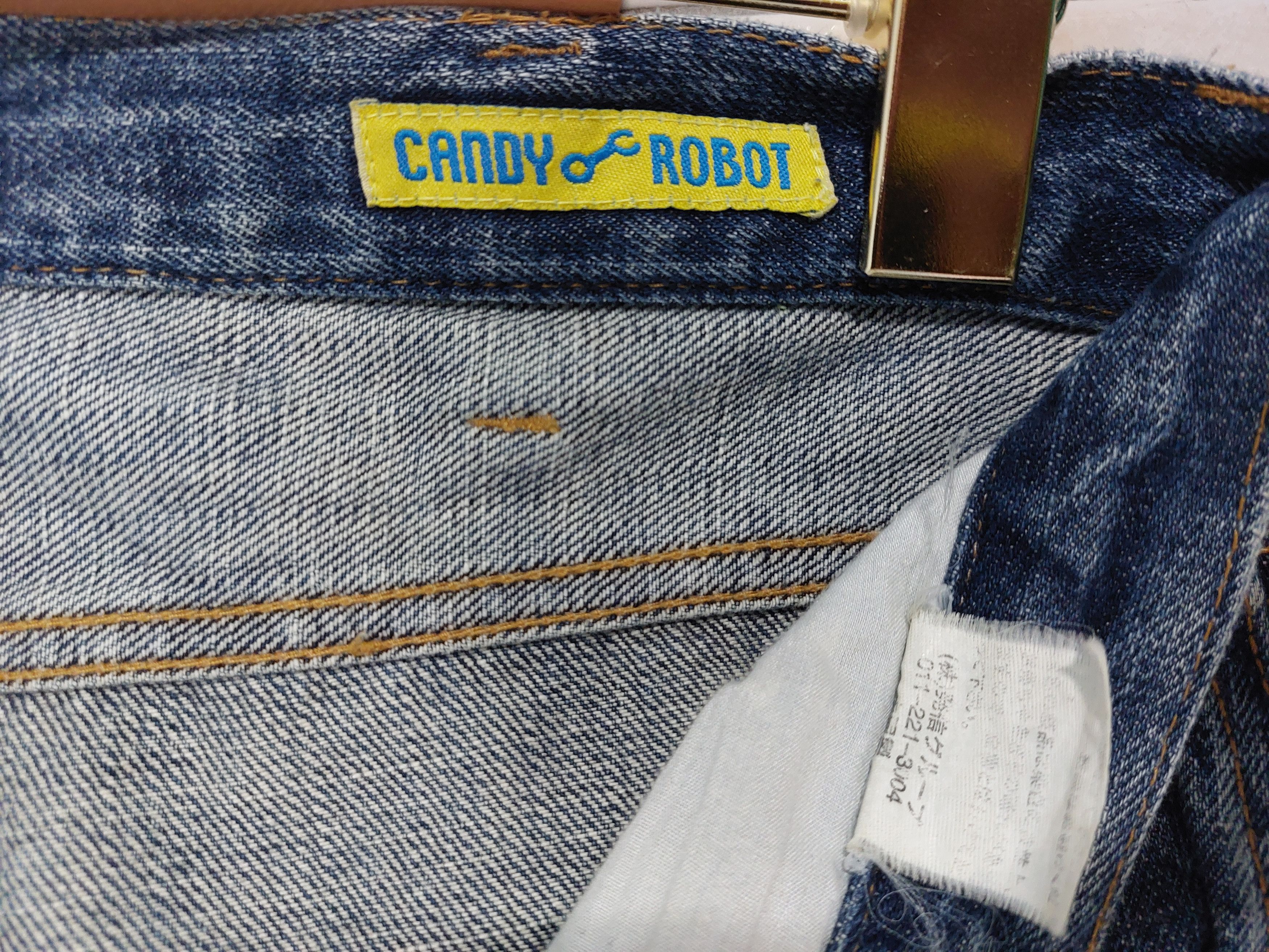 Designer Candy Robot Patch Bikers Logo Denim Size US 31 - 12 Thumbnail