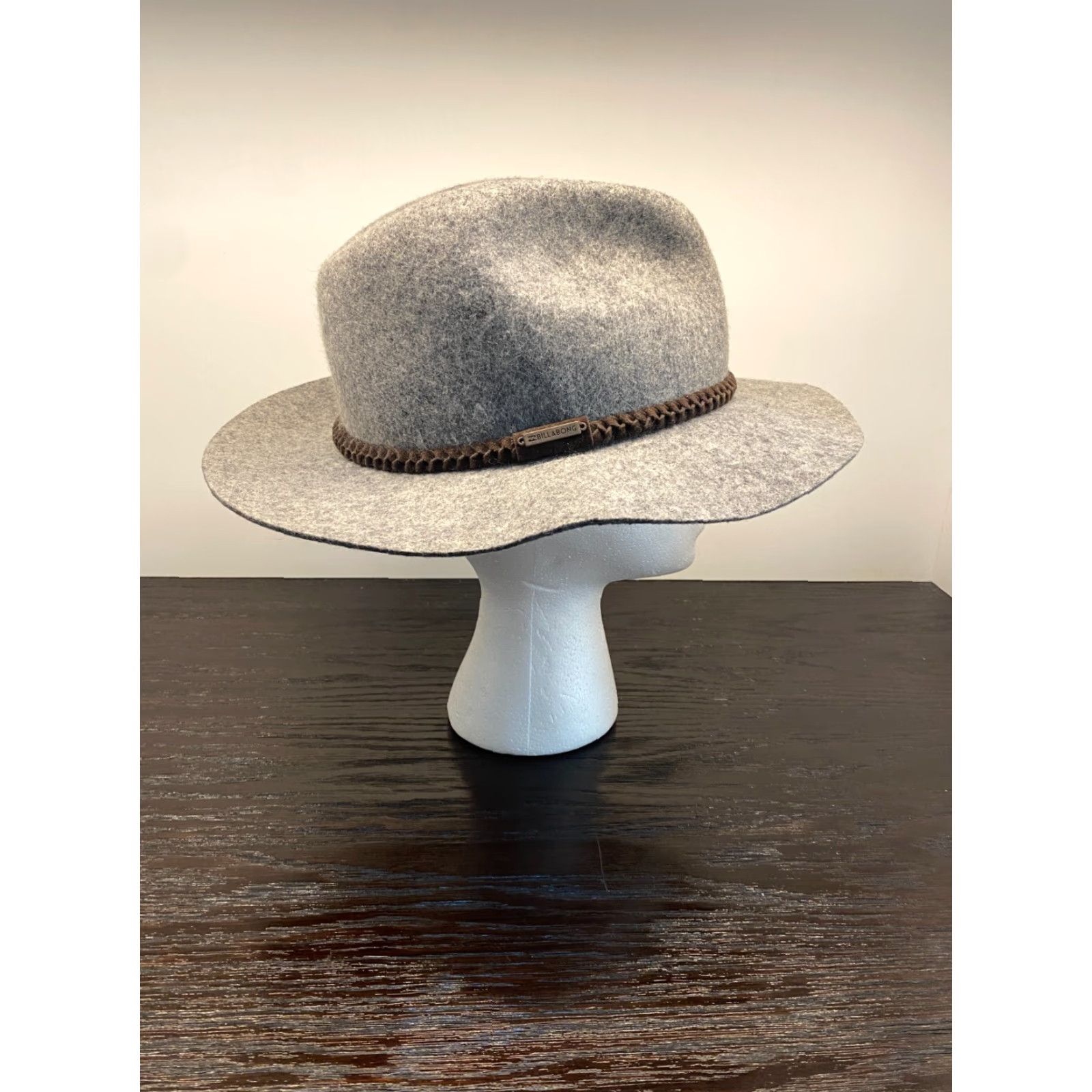 Billabong Billabong Hat Women One Size Gray Wool Felt Fedora Outdoor Travel Western Classic City Hunting Nature Outdoor Size ONE SIZE - 3 Thumbnail