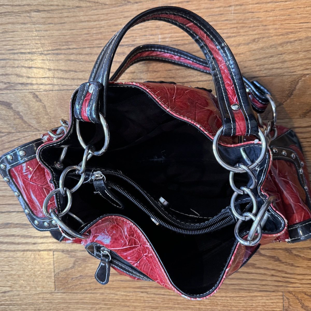 Vintage Vintage 2002 Red and Black Rhinestoned Cross Purse Size ONE SIZE - 7 Thumbnail