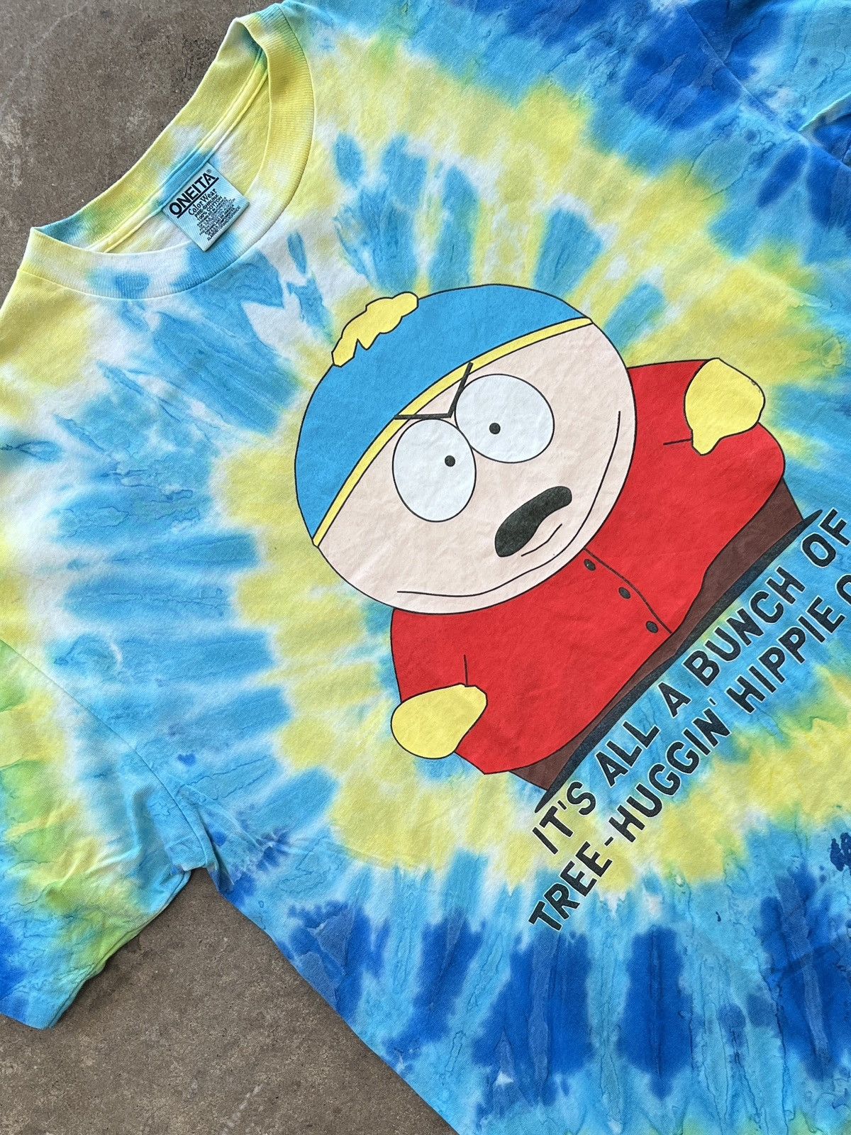 Vintage Vintage 1997 South Park Cartman Hippe Crap Tie Dye Tee XL Size US XL / EU 56 / 4 - 1 Thumbnail