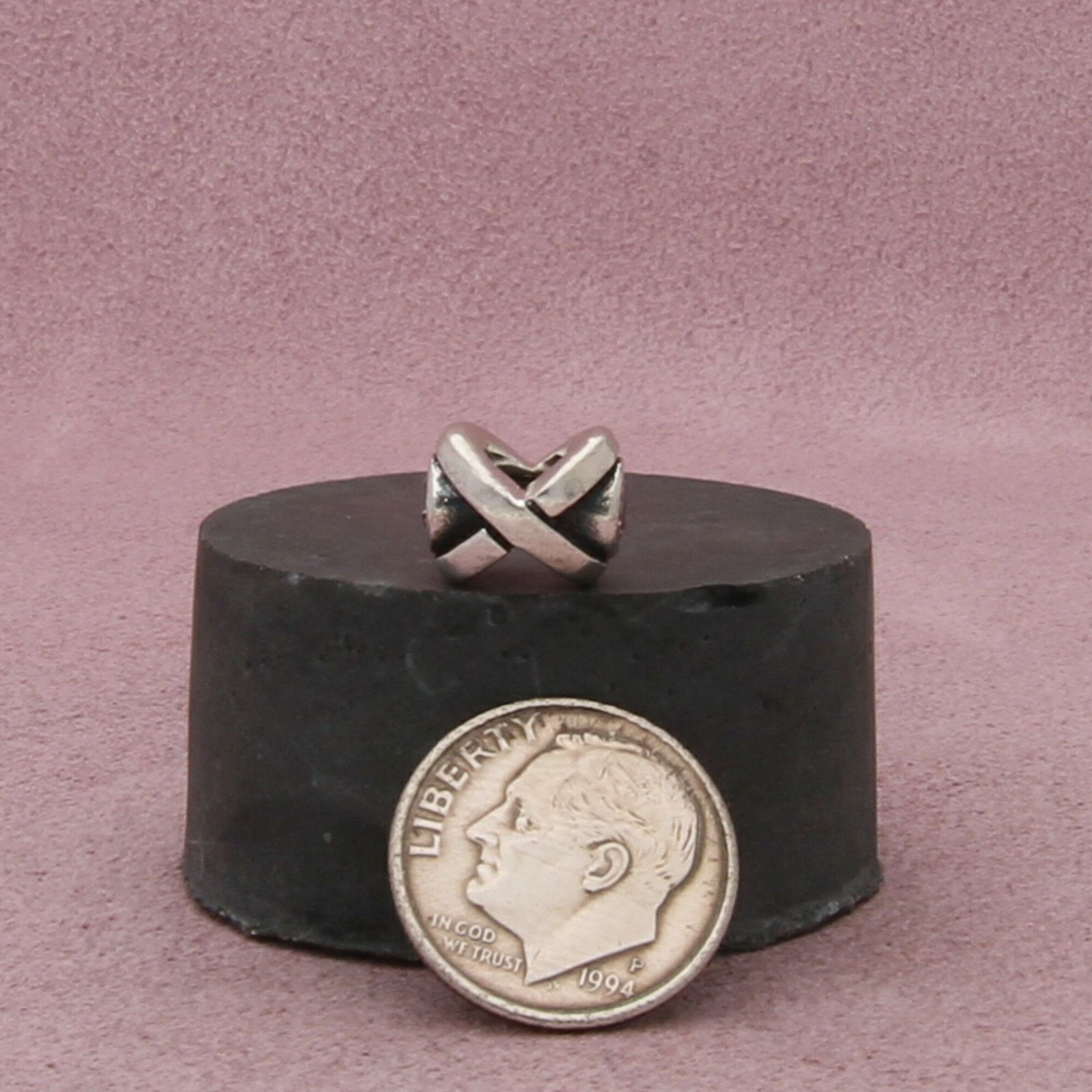 Sterling Silver sterling silver pink cz european bead charm pendant Size ONE SIZE - 2 Thumbnail