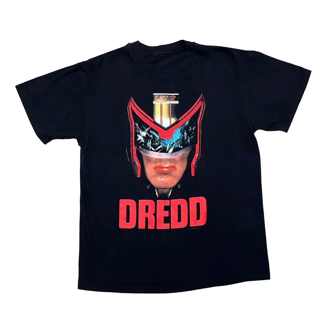 Vintage Judge Dredd 95 90s Vtg Sylvester Stalone Movie Promo USA T Size US L / EU 52-54 / 3 - 1 Thumbnail