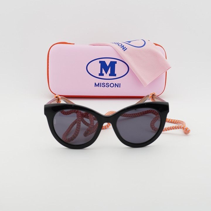 Missoni Missoni MMI 0090/S 0807 IR Sunglasses Black Cat Eye Frame Size ONE SIZE - 10 Thumbnail