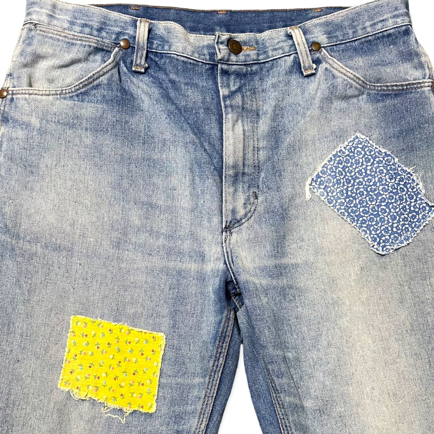 Wrangler VINTAGE Wrangler Jeans Repaired USA Made 36x29 Denim Mel Blue Regular Straight Mens Jeans Size US 36 / EU 52 - 2 Thumbnail