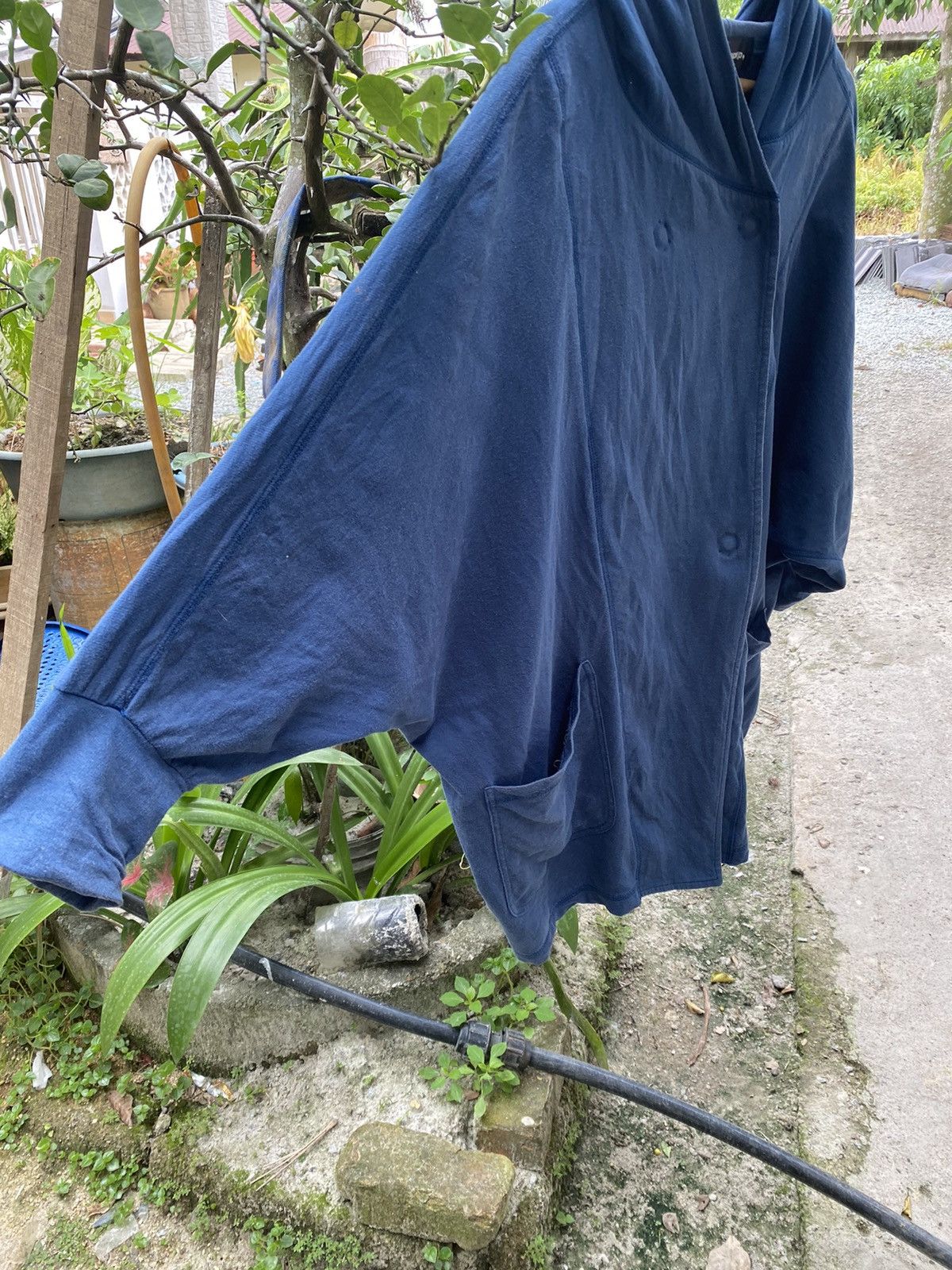 mercibeaucoup No: MB48-JA236 Poncho Hoodies mercibeaucoup Blue Jackets Size US L / EU 52-54 / 3 - 4 Thumbnail
