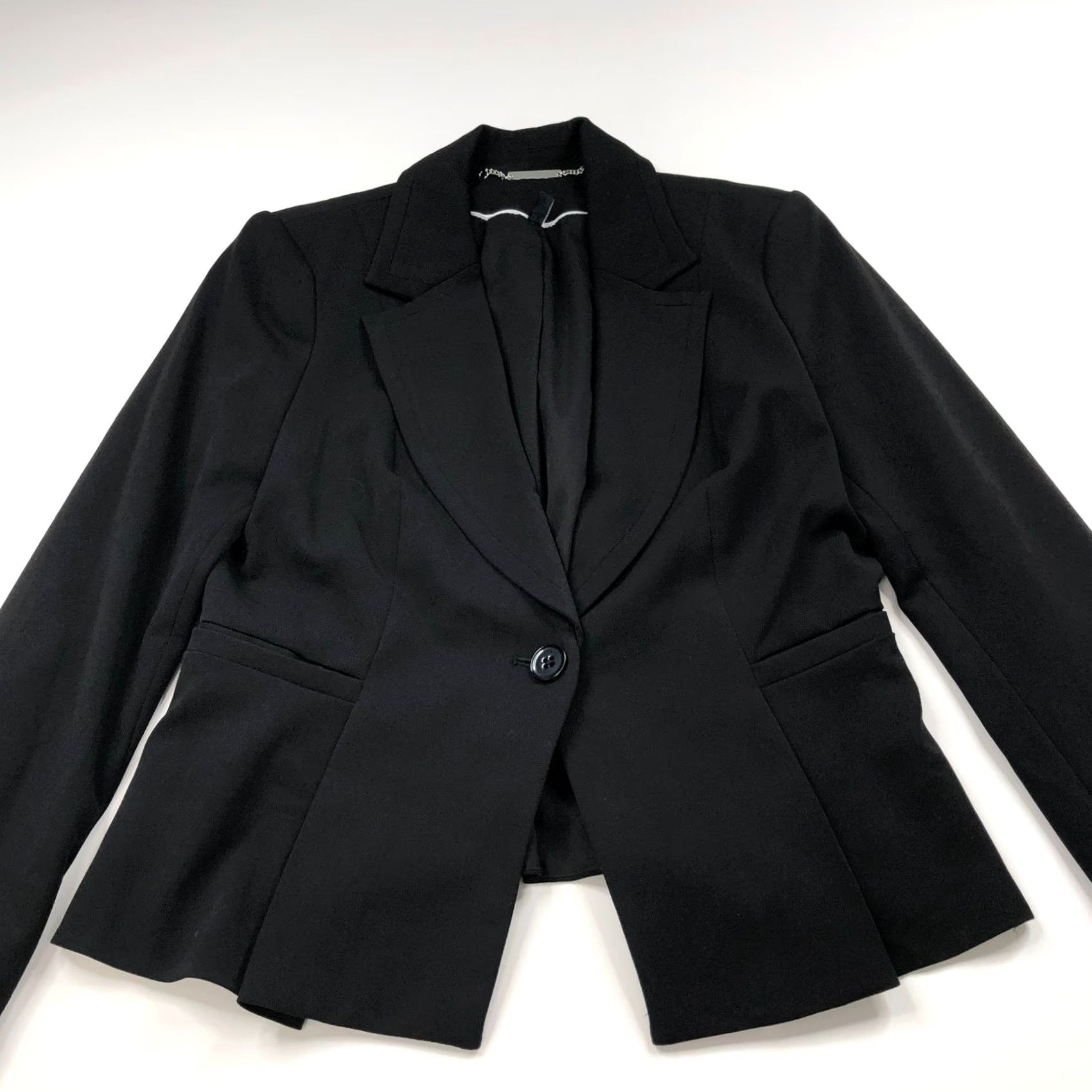 White House Black Market White House Black Market Blazer Jacket Black MINT 10P Petite Knit Polyester Button Blazer Women Blazer Coat Mid-Length Long Sleeve Size L / US 10 / IT 46 - 6 Thumbnail