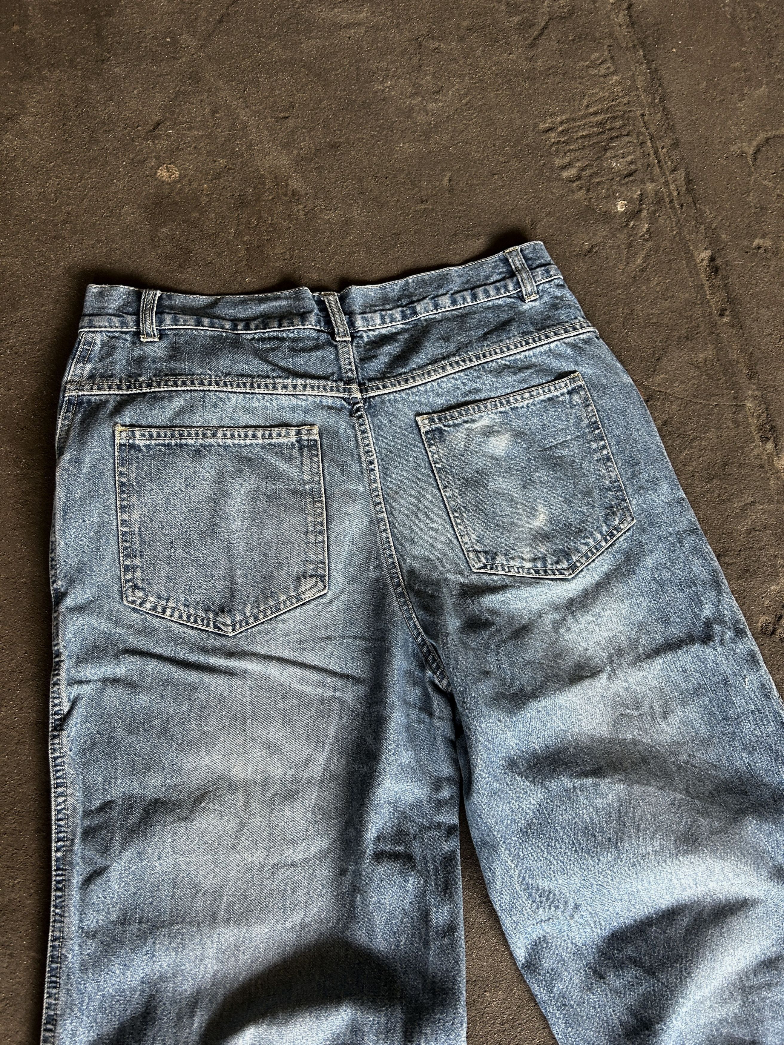 Vintage Y2K Baggy Denim Jeans Wide Leg Skate Streetwear Pants Size US 32 / EU 48 - 3 Thumbnail