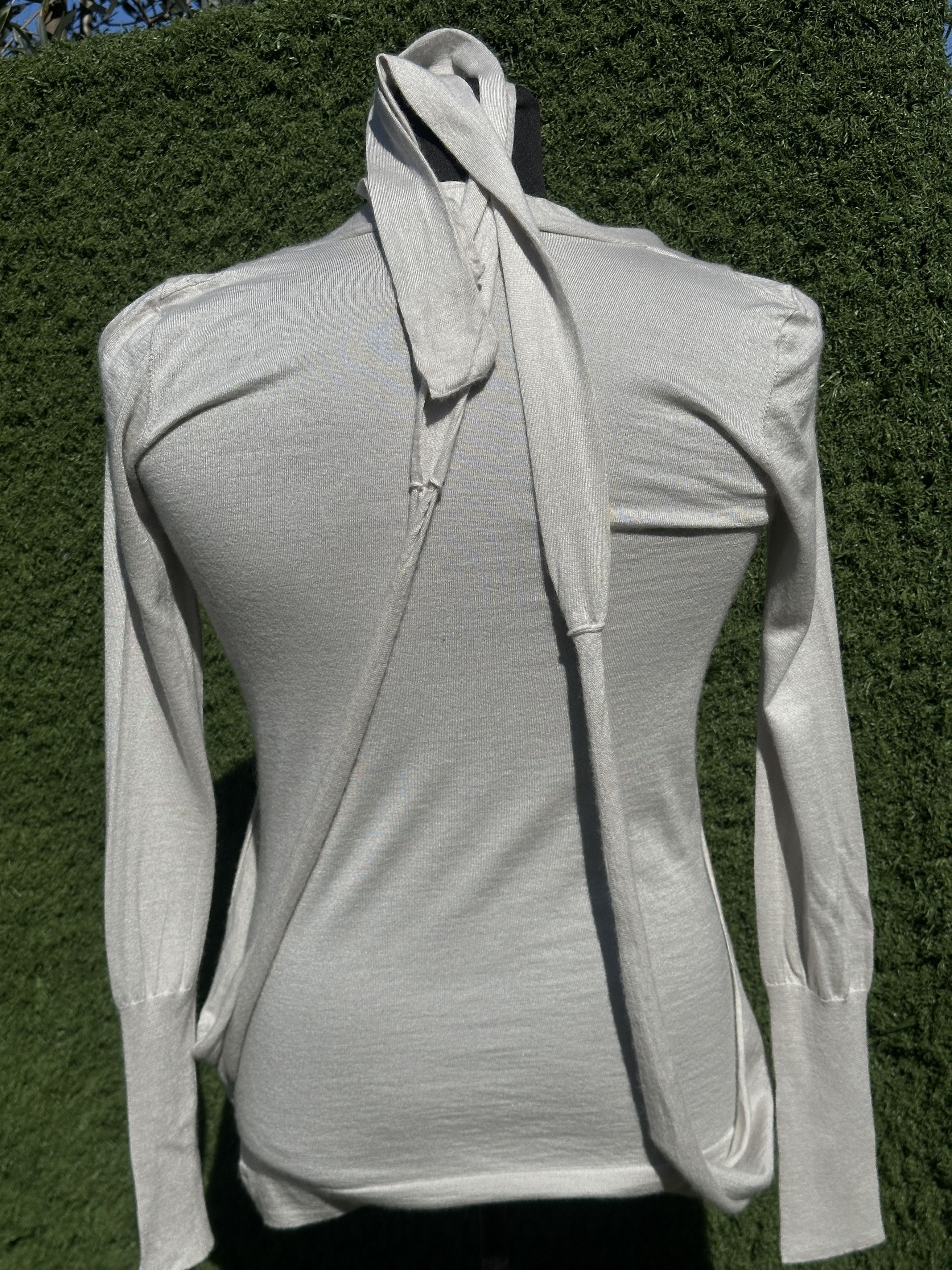Brunello Cucinelli Brunello Cucinelli Cashmere Silk Layered Wrap Sweater S M Size M / US 6-8 / IT 42-44 - 4 Thumbnail