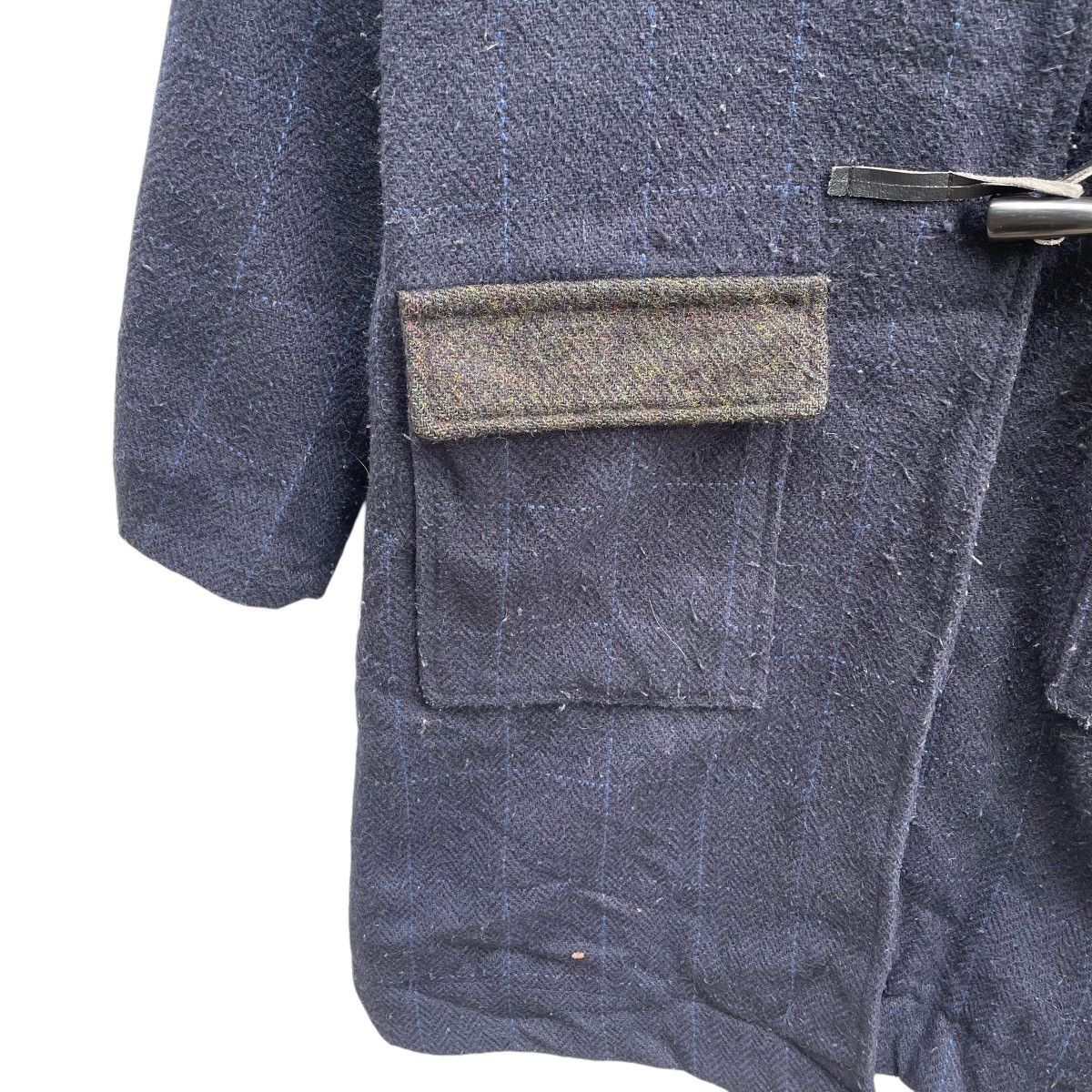 Autumn Cashmere × Harris Tweed × Japanese Brand 💥Vintage Harris Tweed x Sevenday Sunday Plaid Duffle Coat Size US M / EU 48-50 / 2 - 3 Thumbnail