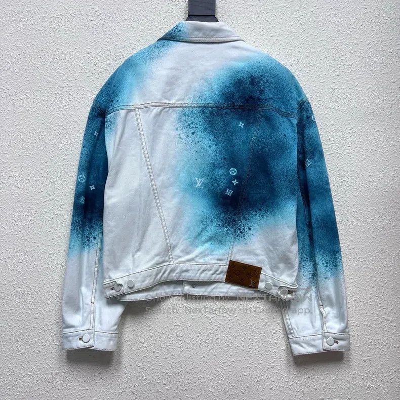 Louis Vuitton Louis Vuitton Blue and white ink denim jacket Size US M / EU 48-50 / 2 - 2 Thumbnail