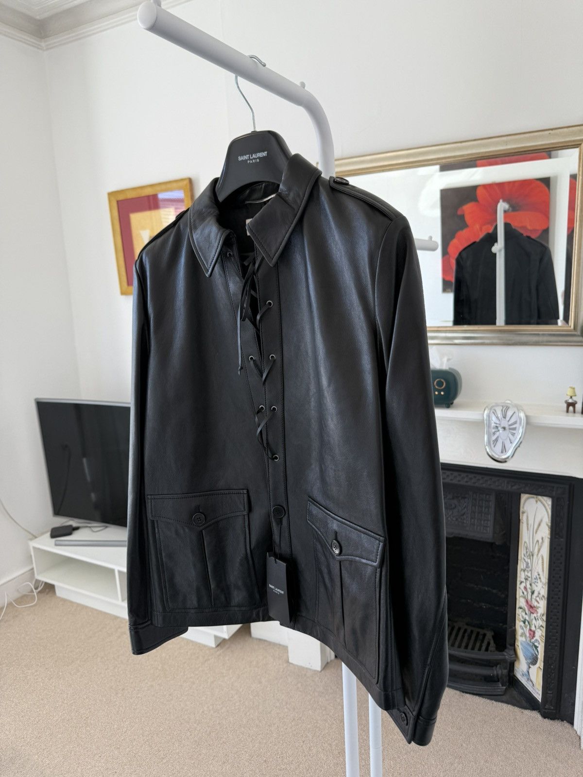 Saint Laurent Paris SS19 Saint Laurent Runway Lamb Leather Jacket Size US M / EU 48-50 / 2 - 4 Thumbnail