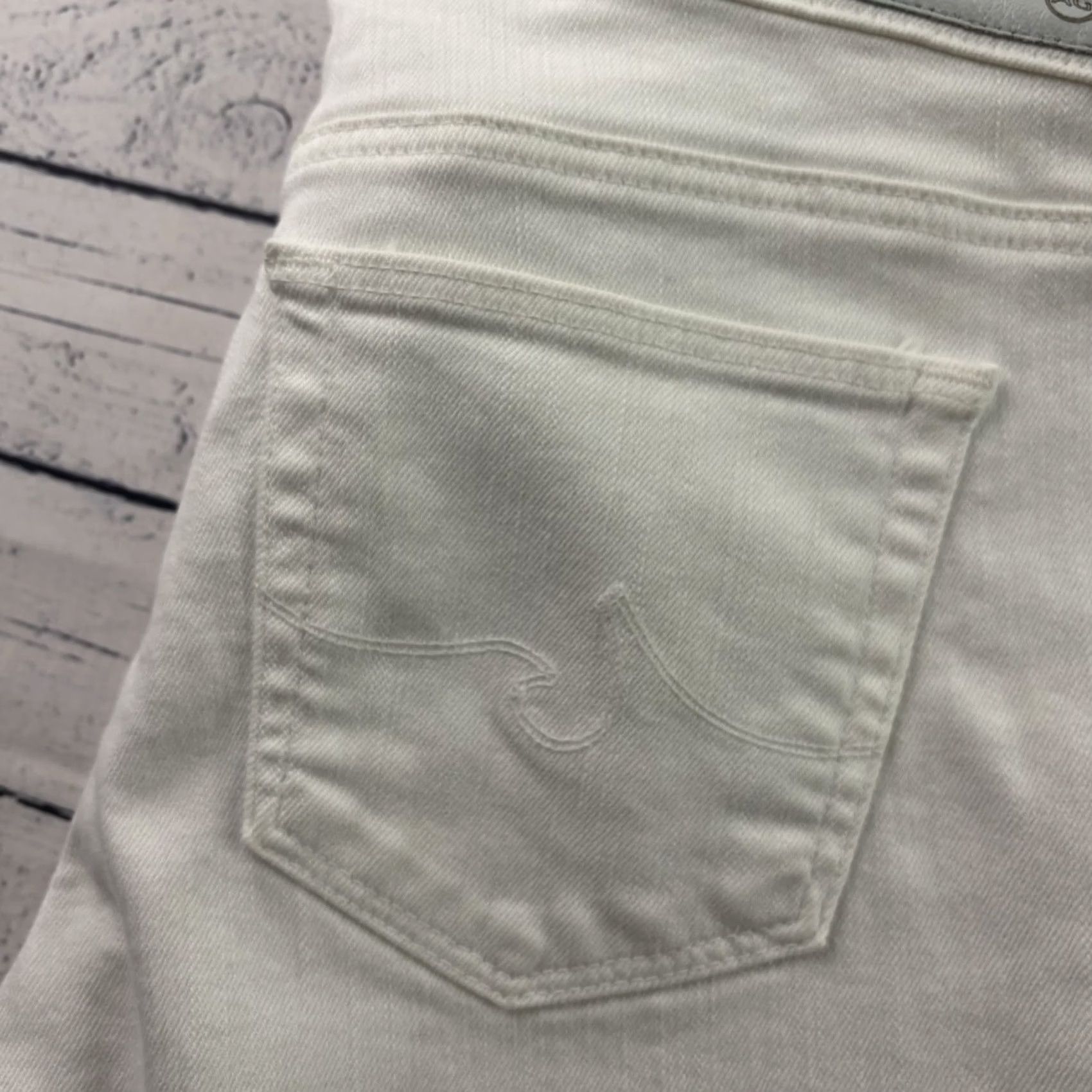 Denime AG Adriano Goldschmied Prima Mid-Rise Cigarette Denim Jeans Women's 28R White Size 28" / US 6 / IT 42 - 3 Thumbnail