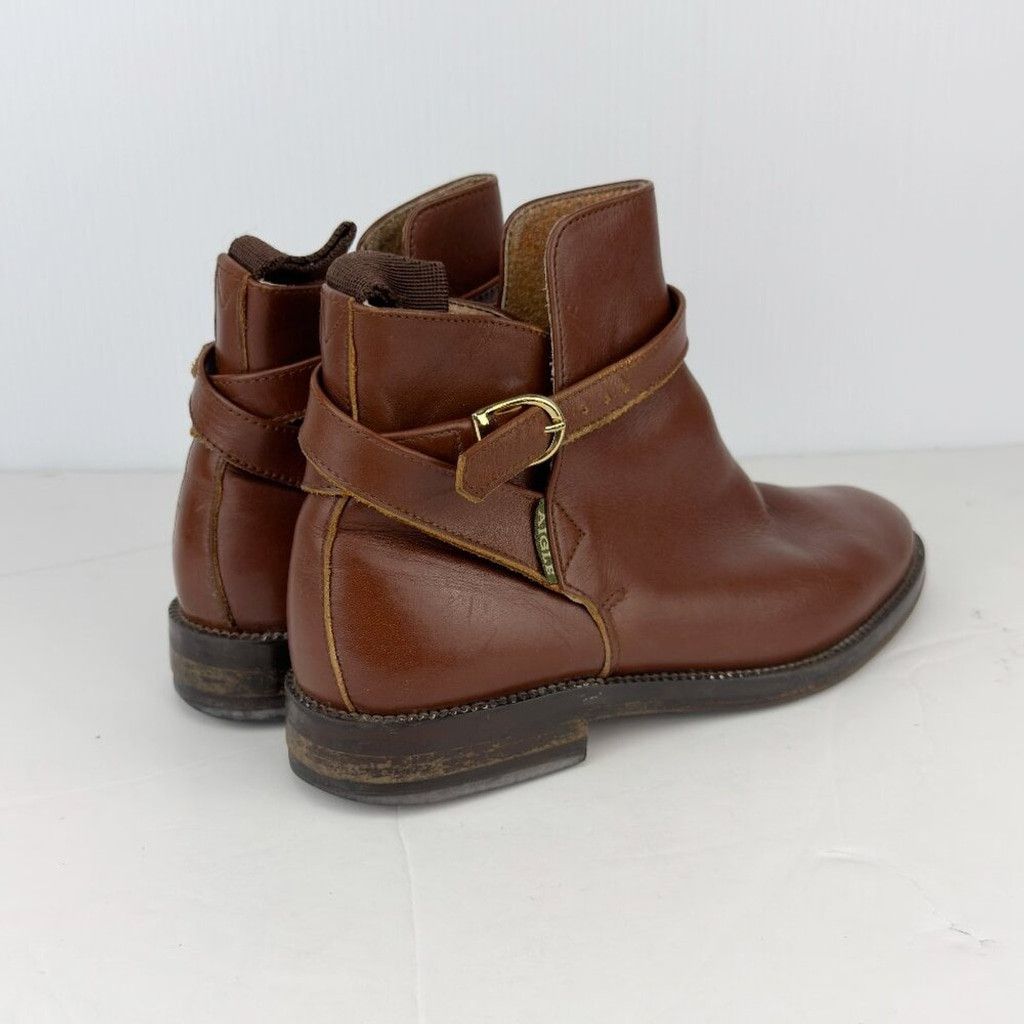 Aigle AIGLE Brown Ankle Boots Tan Luxury Chelsea French Booties 38 Size US 8 / IT 38 - 4 Thumbnail