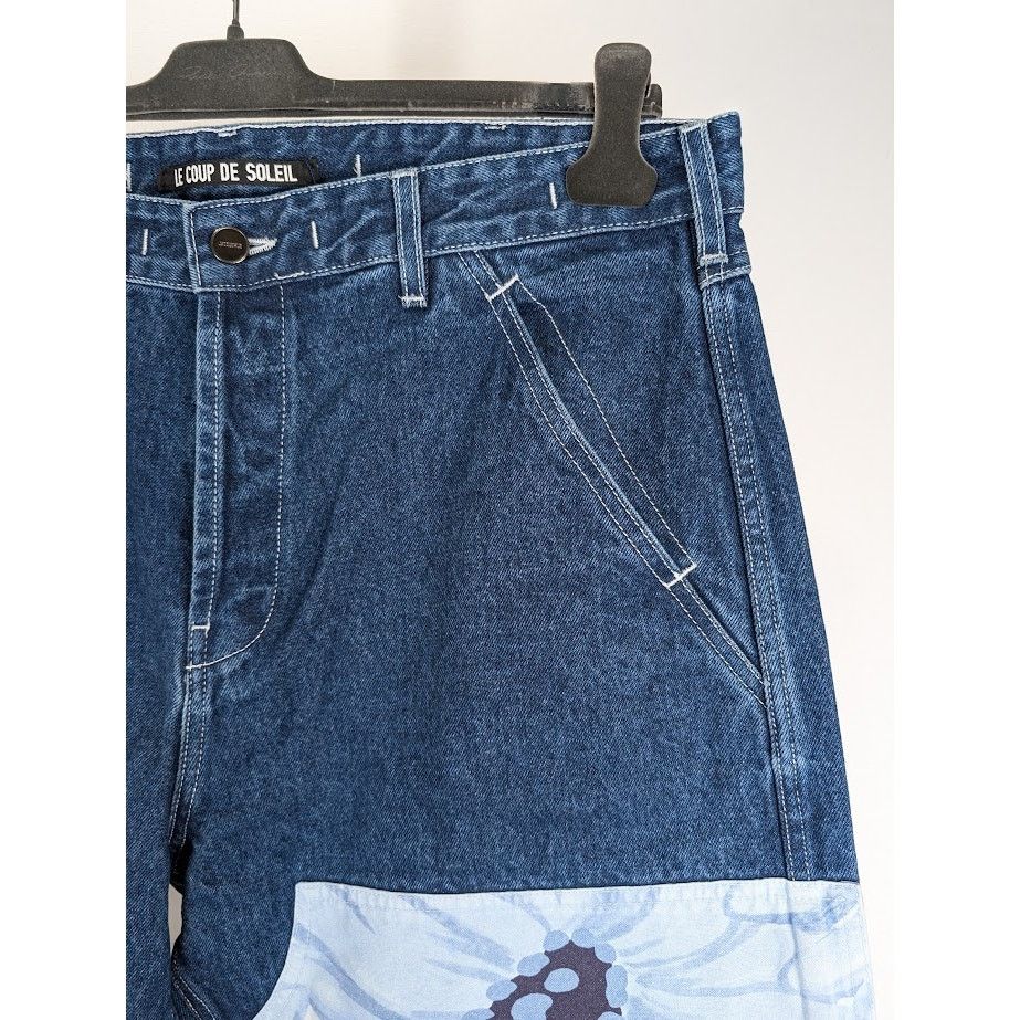 Jacquemus o1rshd1 Le Denim Fleurs in Print Blue Flowers Size US 34 / EU 50 - 10 Thumbnail