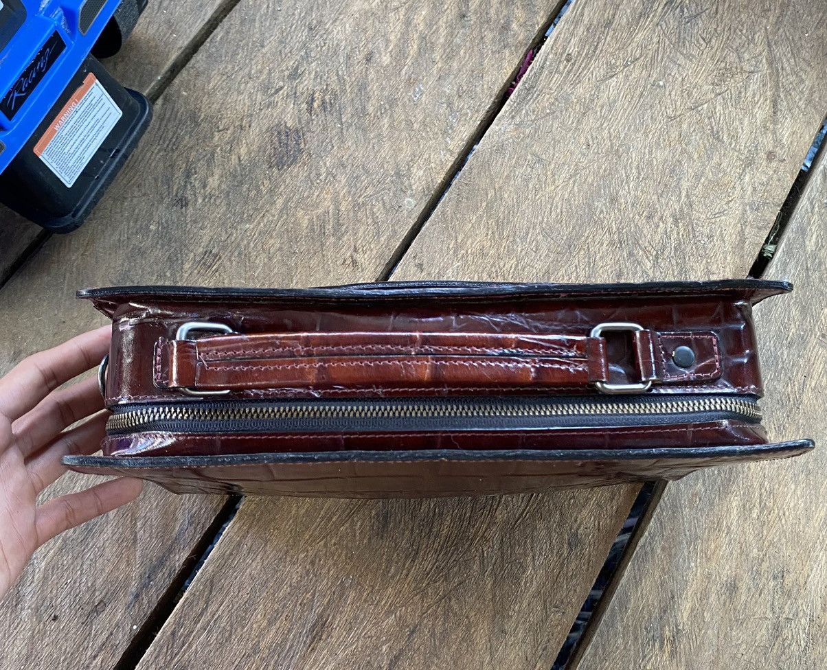 Jean Paul Gaultier Jean Paul Gaultier Croc-Embossed 2-Way Bag (Missing Sling) Size ONE SIZE - 3 Thumbnail