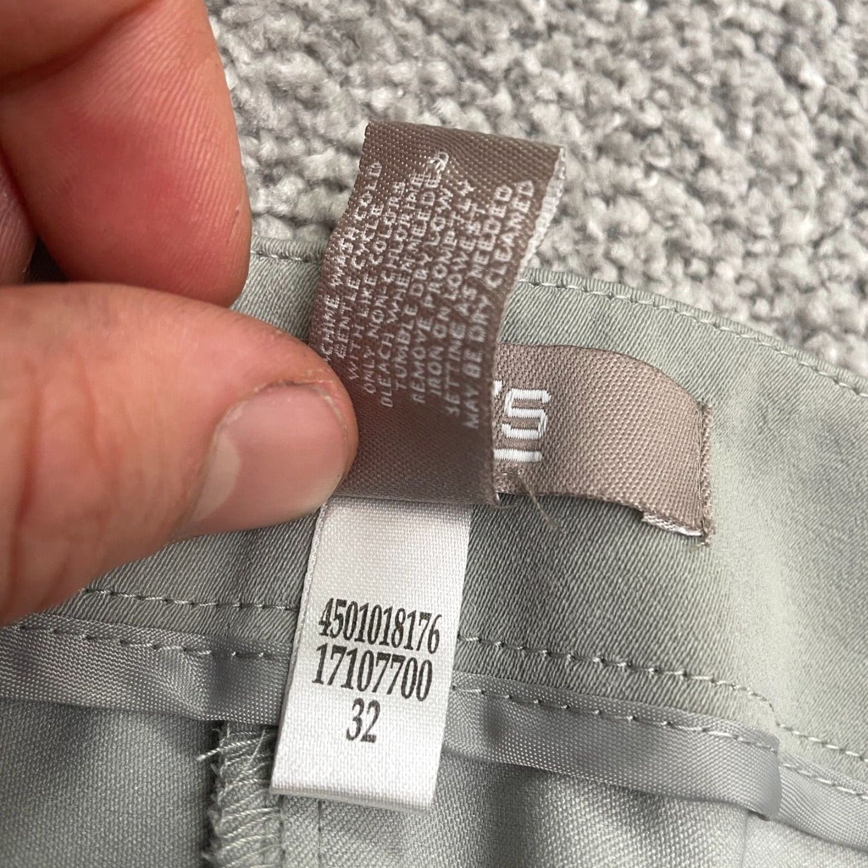 Vintage Chico's Trouser Dress Pants Womens 2.5 Short US12 Large Gray Straight 37x29.5 Size 36" / US 14 / IT 50 - 6 Thumbnail