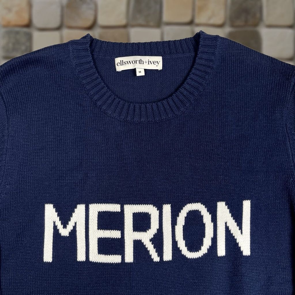Vintage Ellsworth & Ivey Merion Golf Club Sweater Medium Blue Preppy Size M / US 6-8 / IT 42-44 - 1 Thumbnail