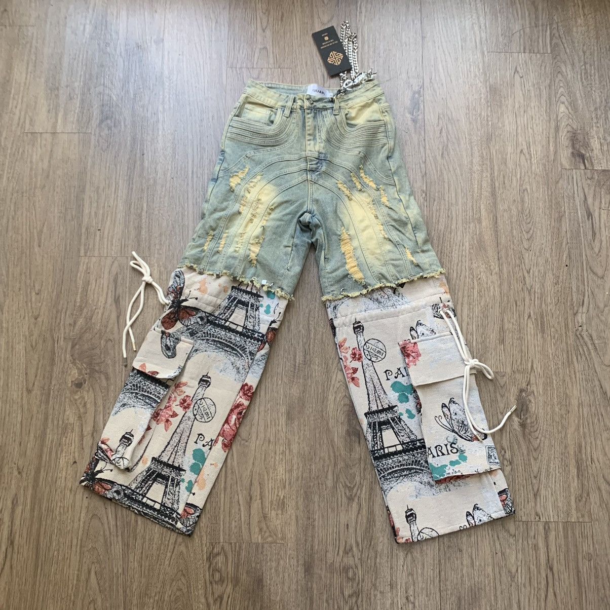 Vintage Denim Into Knit Pant GUAPI Size US 30 / EU 46 - 6 Thumbnail