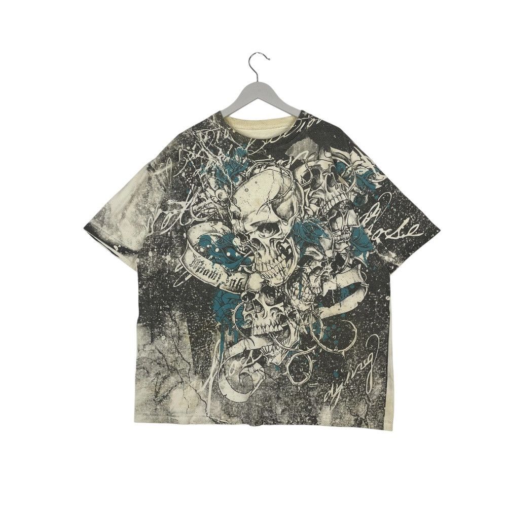 Designer × Vintage Vintage Y2K Miami Ink Skull Flower Graffiti Tattoo All Over Size US L / EU 52-54 / 3 - 1 Thumbnail