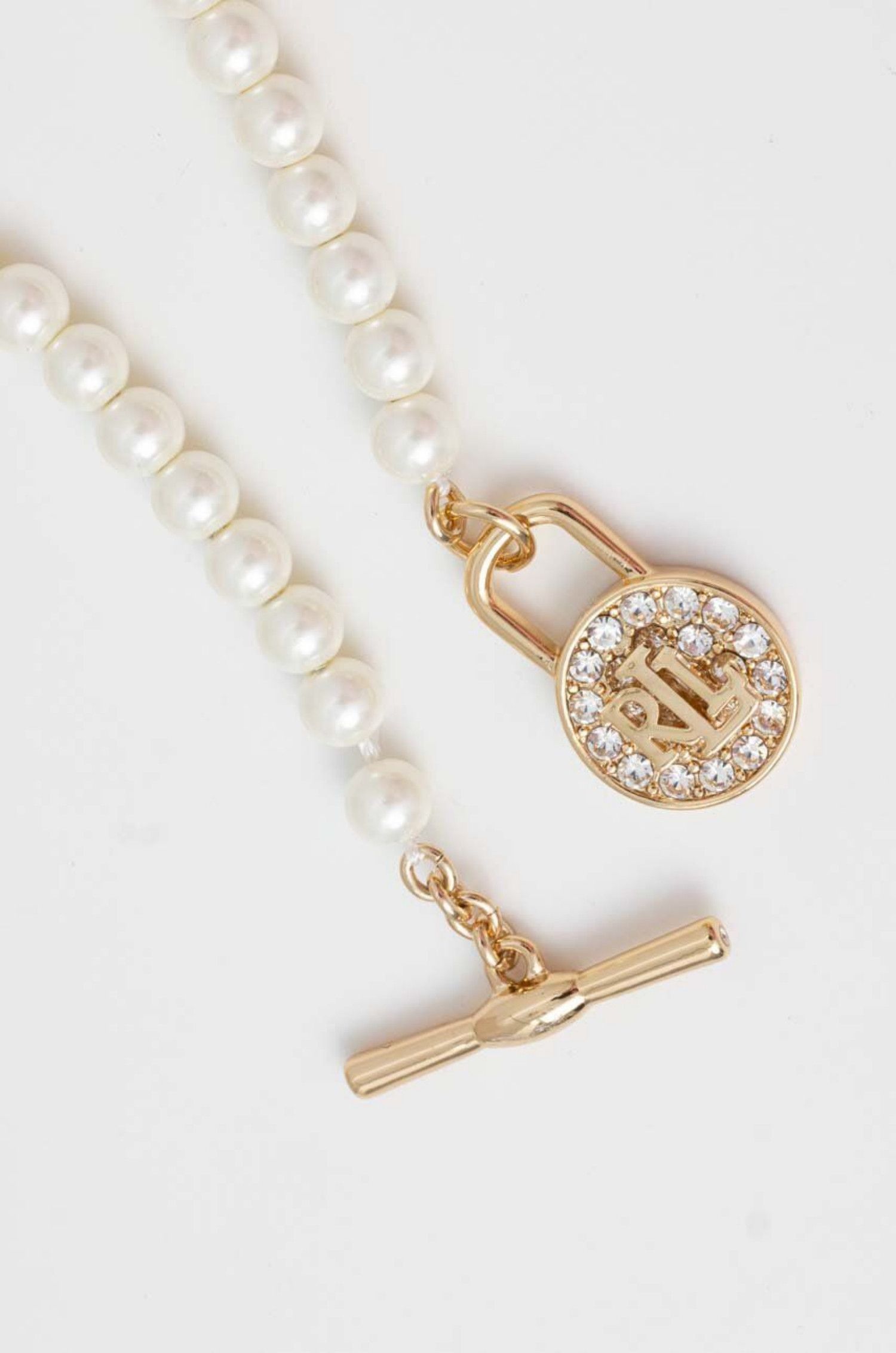 Ralph Lauren Ralph Lauren Pearl RL Logo Diamond Pendant Necklace Size ONE SIZE - 1 Thumbnail