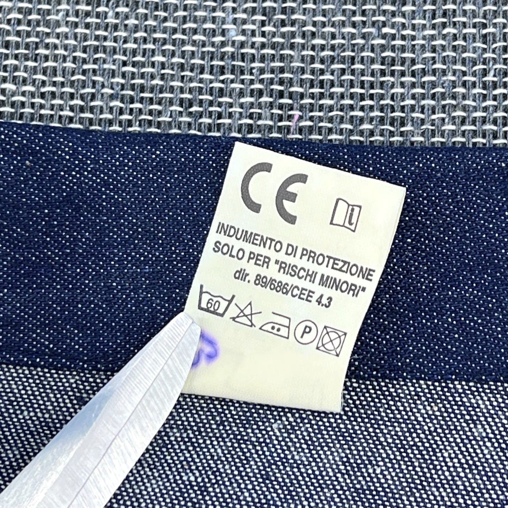 Denime VINTAGE Chore Jacket Mens XL Denim Blue Indigo Italy Sanfor Workwear Job Jacket Size US XL / EU 56 / 4 - 5 Thumbnail