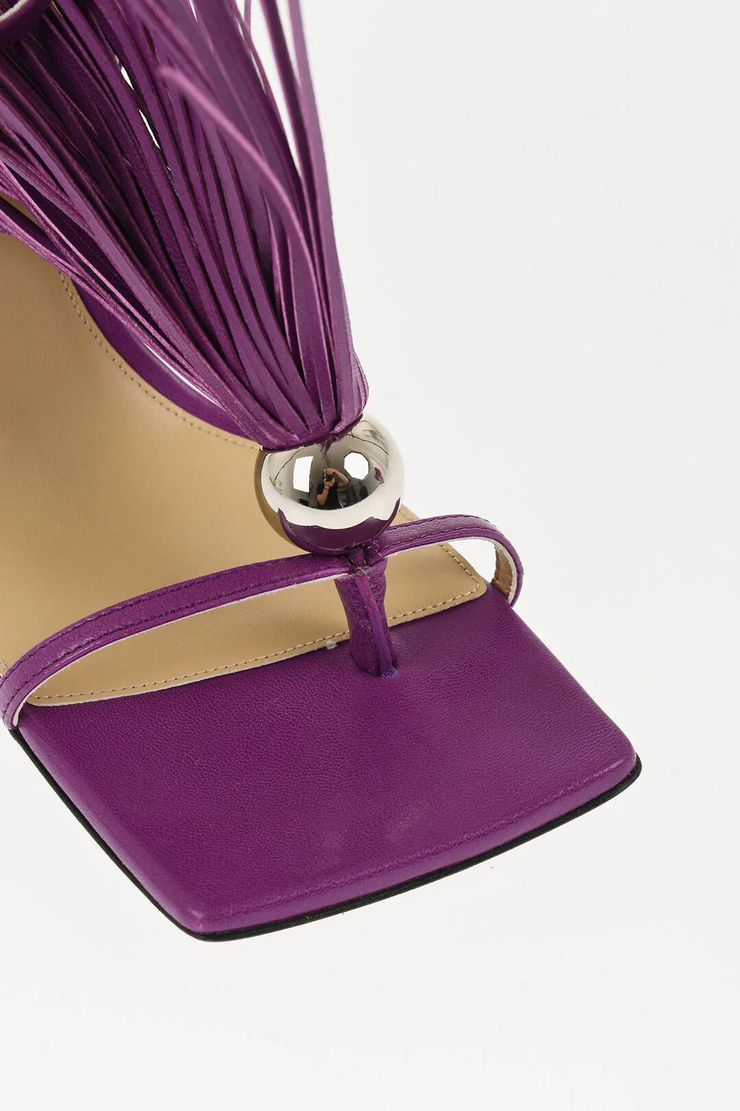 Bottega Veneta og1mm0426 Leather Sandals in Purple Size US 9.5 / IT 39.5 - 4 Thumbnail