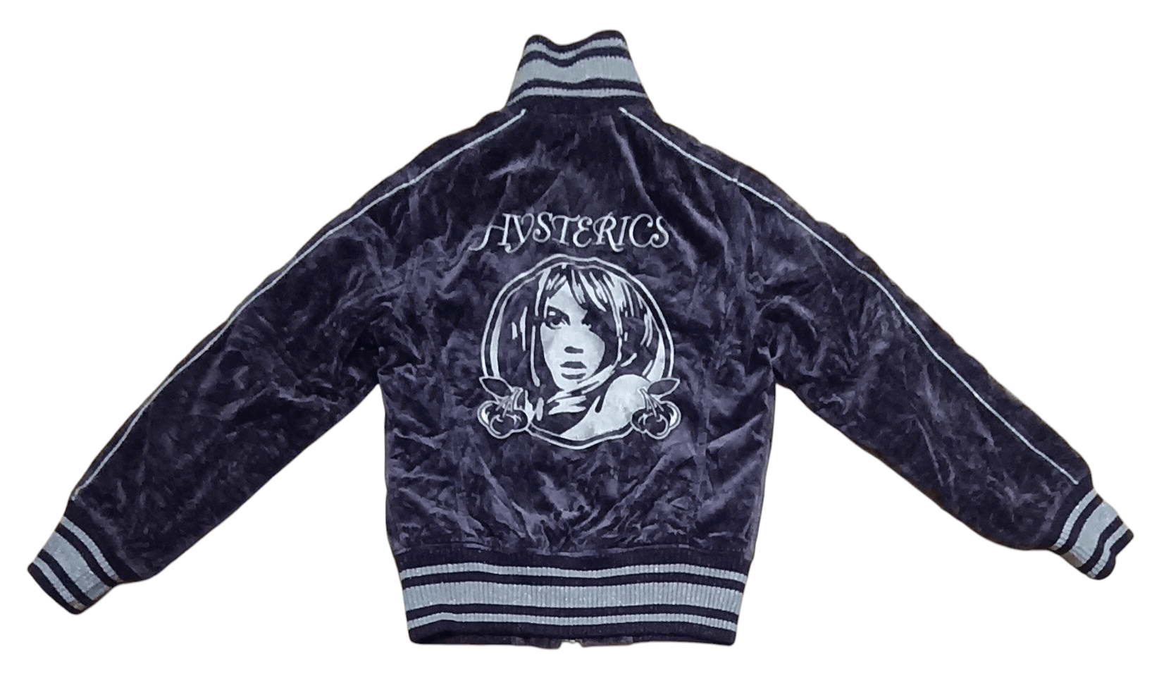 Hysteric Glamour HISTORIC GLAMOUR GIRL EMBROIDERED VELVET VARSITY JACKET Size US M / EU 48-50 / 2 - 7 Thumbnail