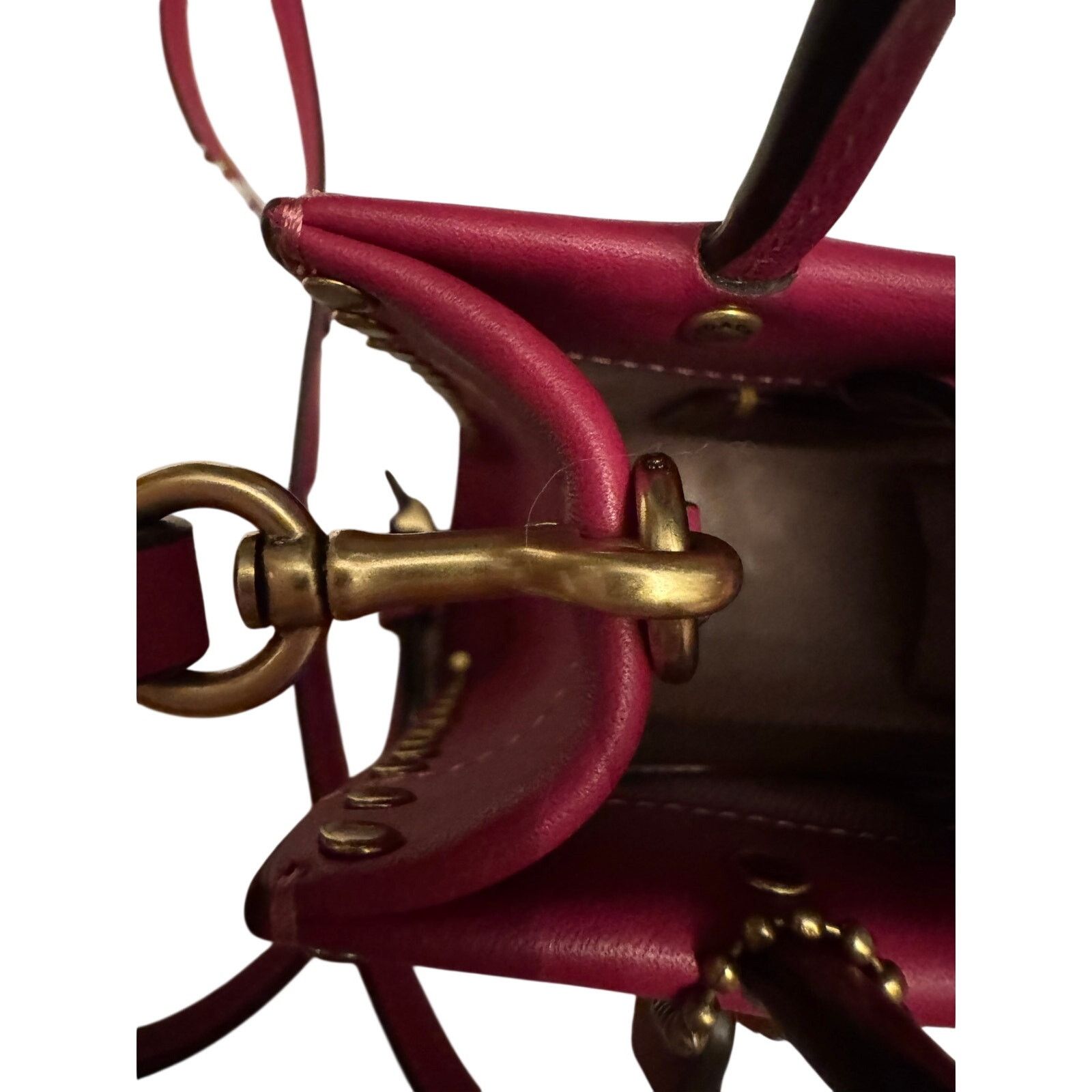 Coach Coach Cashin Mini Tote Crystal Rivet Hyacinth Pink Size ONE SIZE - 5 Thumbnail