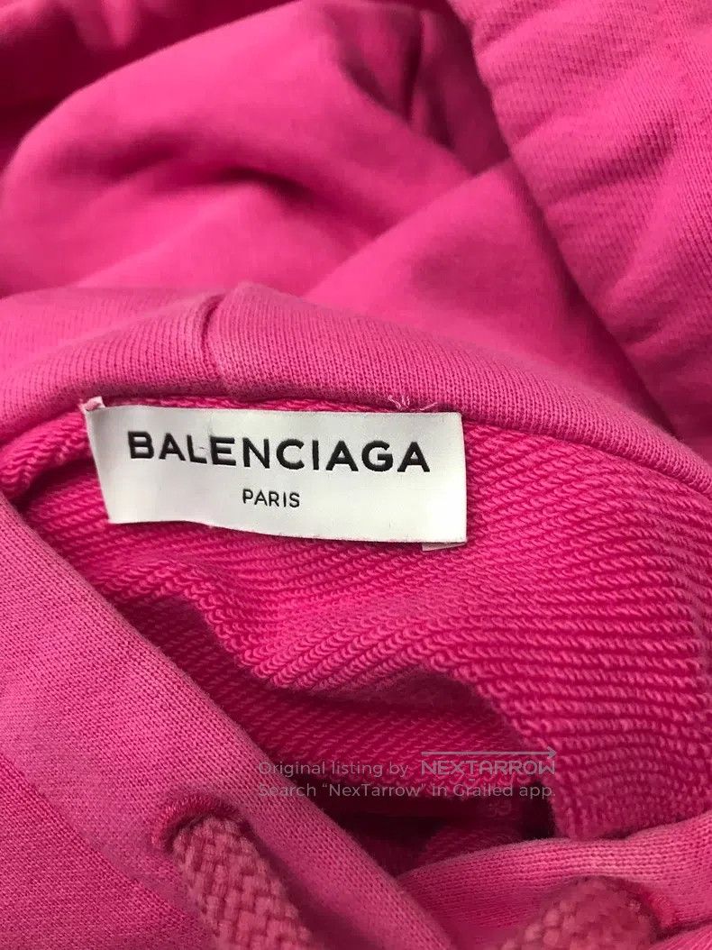 Balenciaga Balenciaga Pink hooded hoodie Size US XS / EU 42 / 0 - 3 Thumbnail