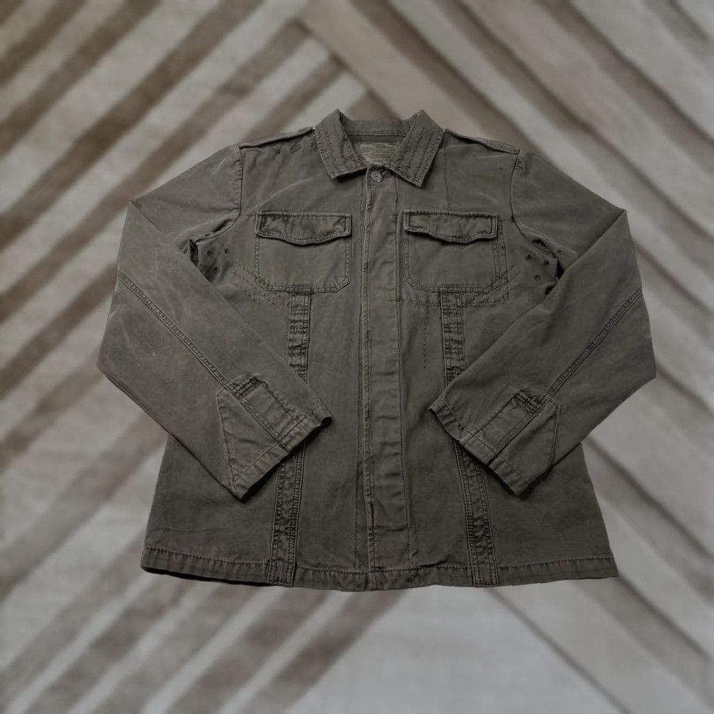 Alpha Industries Alpha Industries Jacket Mens Regular Gray/Brown Button Up Jacket Coat Size US M / EU 48-50 / 2 - 1 Thumbnail