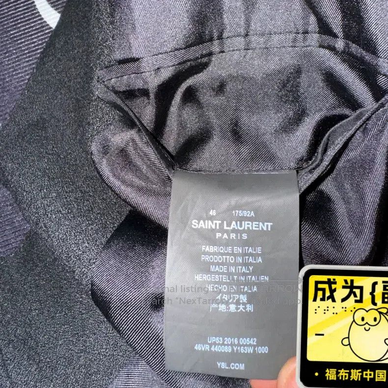 Saint Laurent Paris Saint Laurent Paris Gold Button Court Uniform Zhongshan Su Size US S / EU 44-46 / 1 - 6 Thumbnail