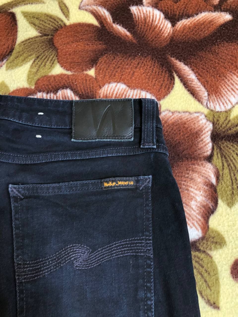 Nudie Jeans NUDIE Black Wash Denim Regular Skinny Straight Jeans Size US 32 / EU 48 - 5 Thumbnail