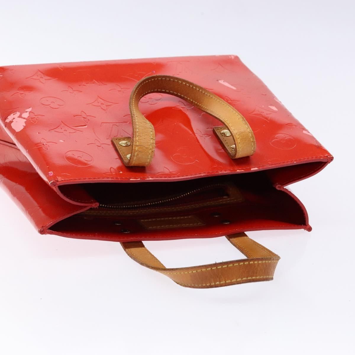 Louis Vuitton LOUIS VUITTON Monogram Vernis Reade PM Hand Bag Red Rouge Size ONE SIZE - 6 Thumbnail