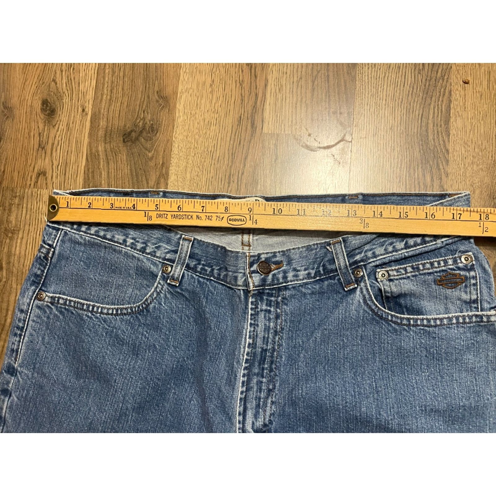 Harley Davidson Harley-Davidson Jeans Men 38/32 Blue Denim Relaxed Straight Pockets Vintage? No Size US 38 / EU 54 - 6 Thumbnail