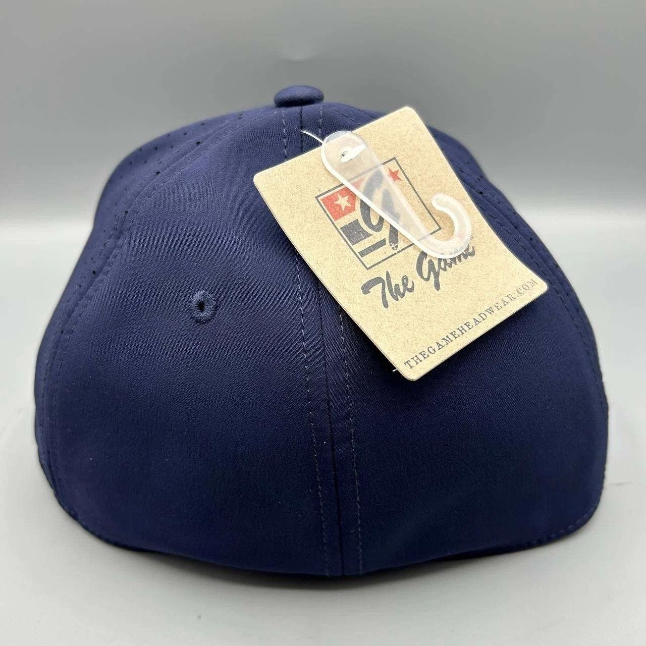 The Game The Game Hat Men Small Navy Blue Blank Plain Fitted Cap Size ONE SIZE - 7 Thumbnail