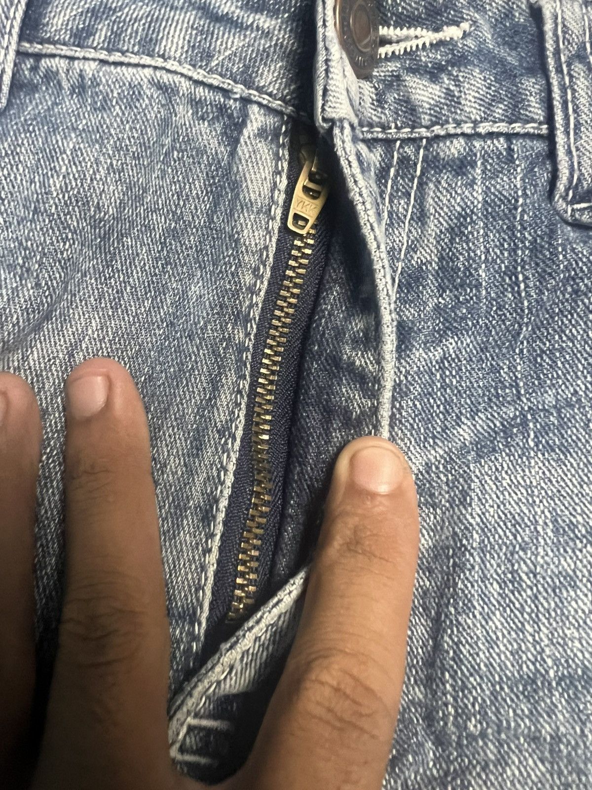 Japanese Brand Y2K Winged Skull Graphic Jeans Japanese Streetwear Denim(45) Size US 33 - 7 Thumbnail