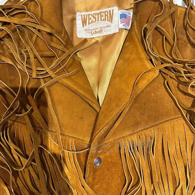 Schott Schott Fringed leather coat Size US L / EU 52-54 / 3 - 4 Thumbnail