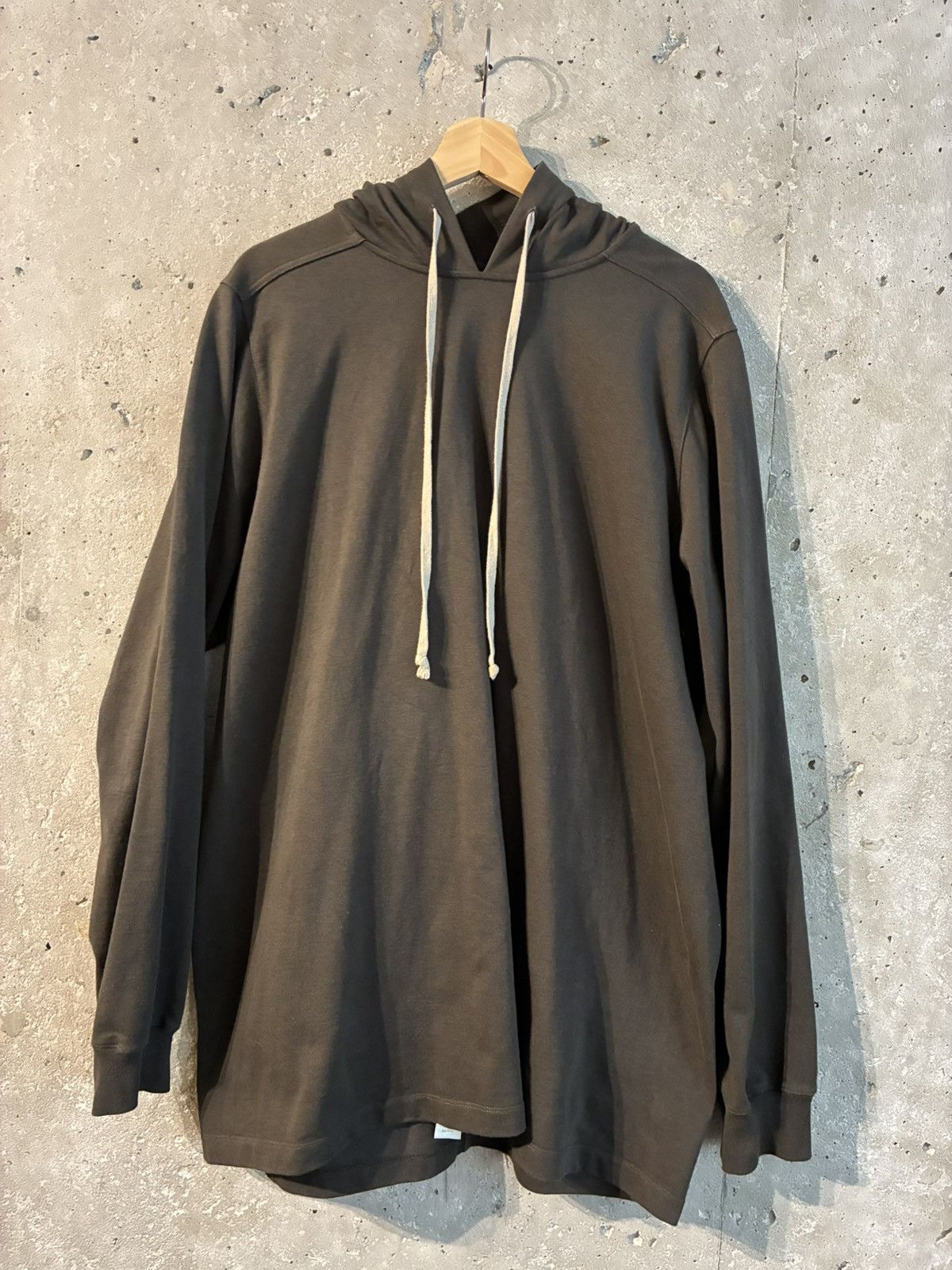 Rick Owens Rick Owens FW20 Brown Drawstring Hoodie Size US XL / EU 56 / 4 - 3 Thumbnail