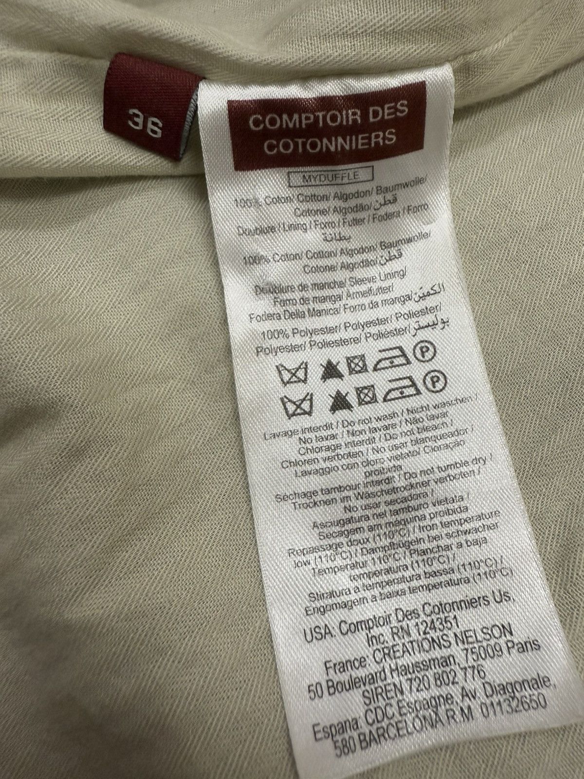 Designer × Japanese Brand Comptoir Des Cotonniers Khakis Coat Jacket Size S / US 4 / IT 40 - 11 Thumbnail