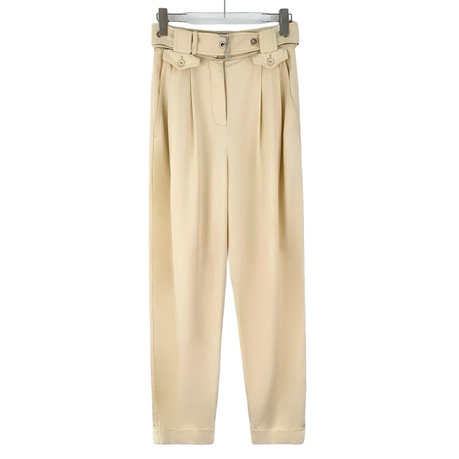 Louis Vuitton Louis Vuitton Belted Lyocell Pants 36 Size 26" / US 2 / IT 38 - 1 Thumbnail