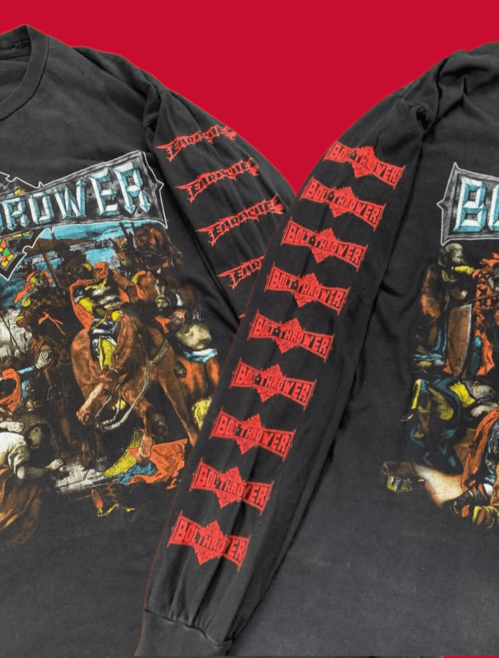 Band Tees Vintage Bolt Thrower World Crusade Long Sleeve Size US XL / EU 56 / 4 - 1 Thumbnail