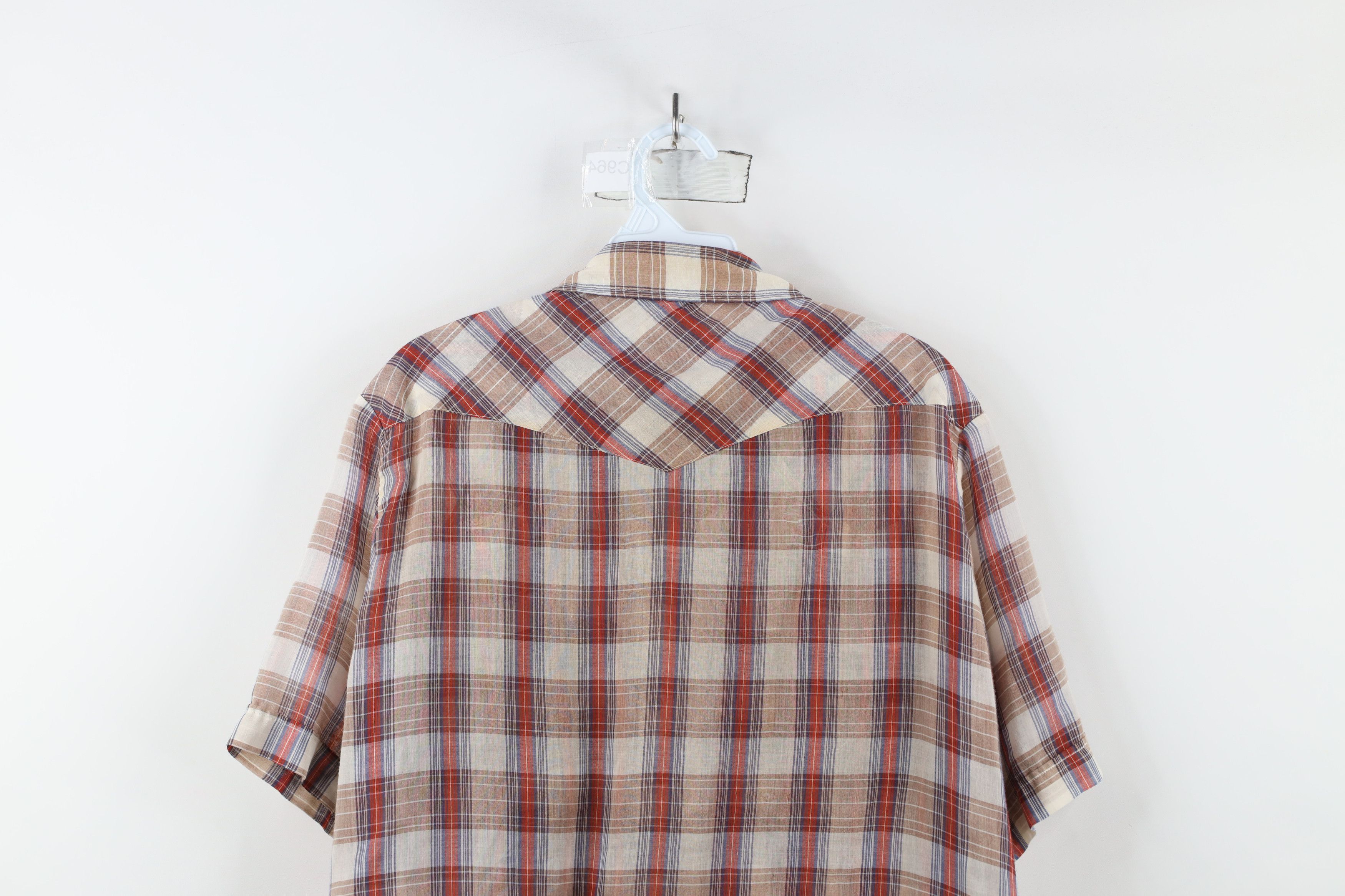 Vintage Vintage 70s Streetwear Thin Western Rodeo Snap Button Shirt Size US L / EU 52-54 / 3 - 13 Thumbnail